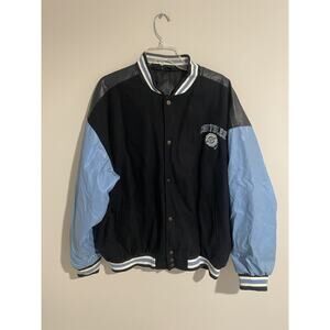 Chrysler Leather Varsity Bomber Jacket Vintage 2004‎ Y2K Size XXL